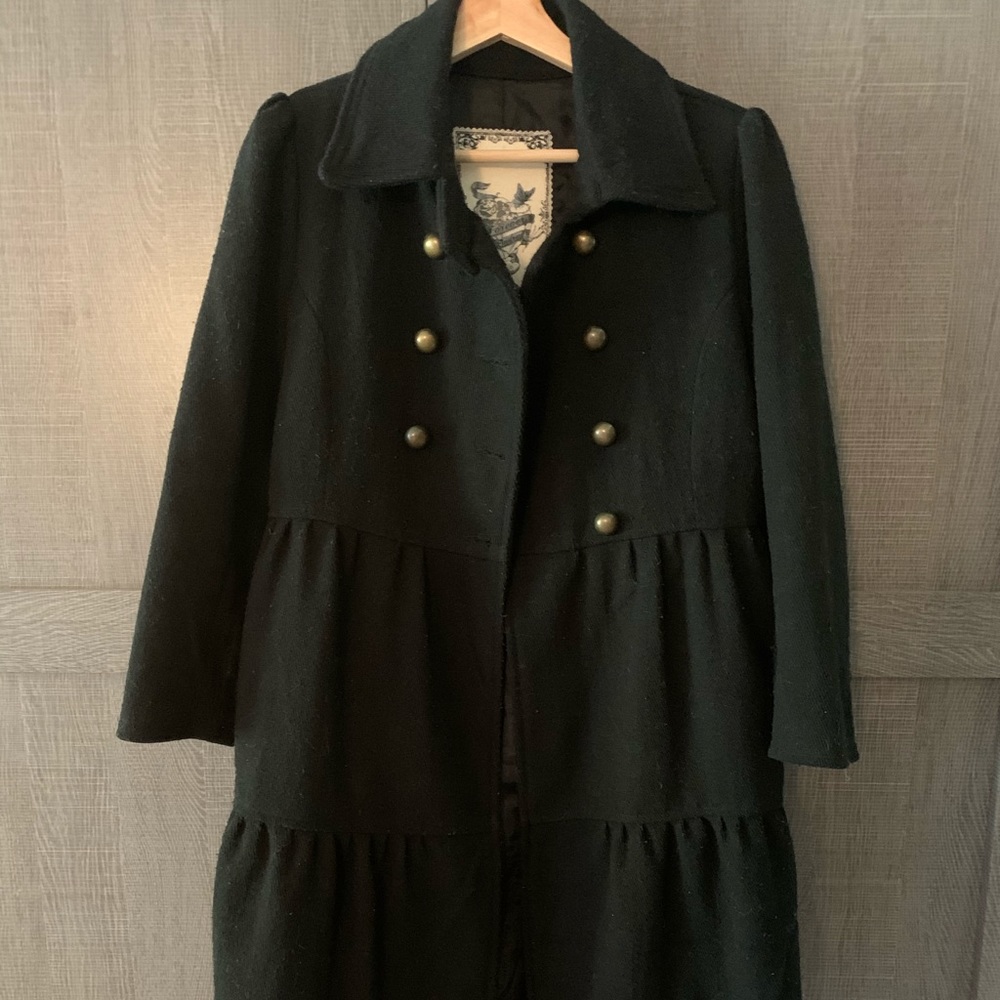 Forever Audrey black wool peacoat